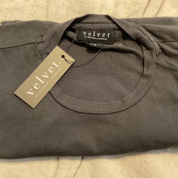 Velvet by Graham and Spencer Small Navy tee - Picture 1 of 2